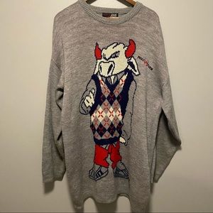 Vintage Phat Farm Bull Oversized Sweater